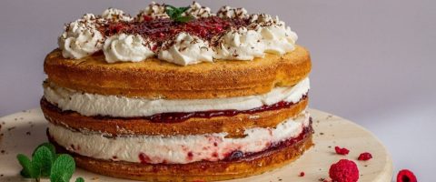 Sladoled torta sa malinama