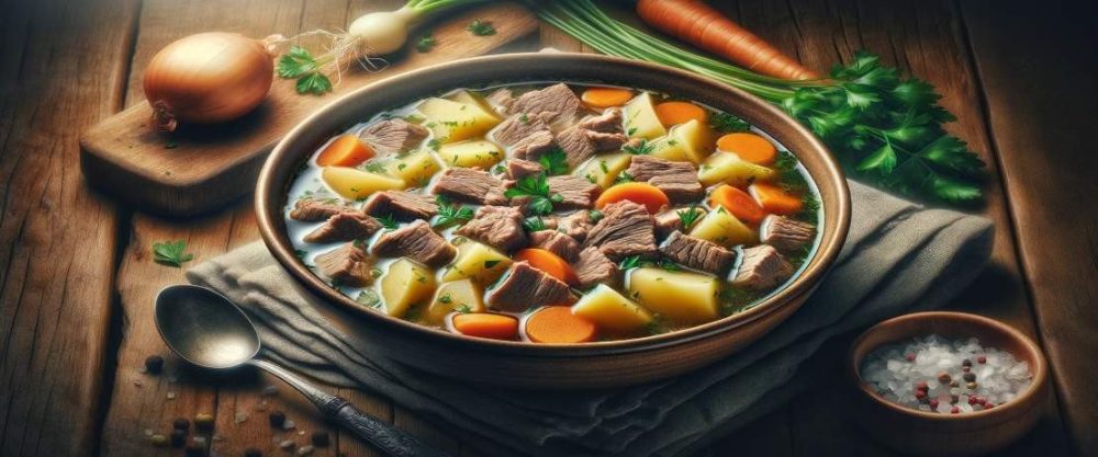 Čorba sa mesom i povrćem.