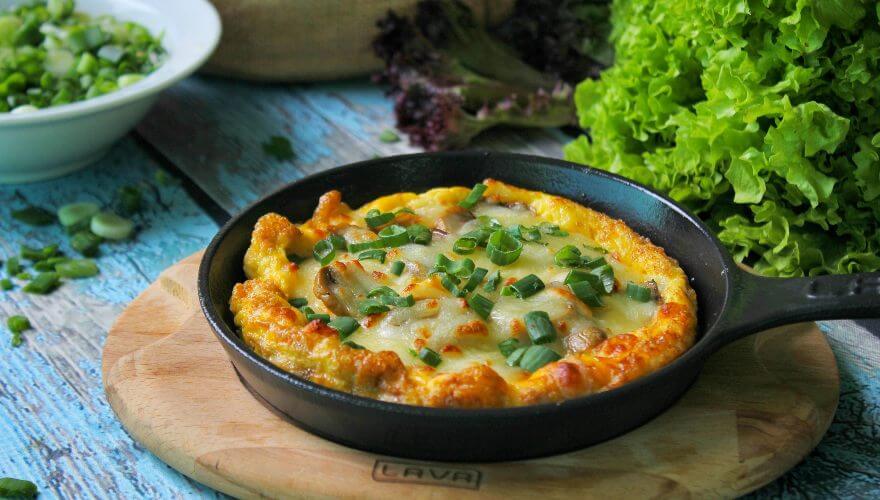 Fritata u tiganju.