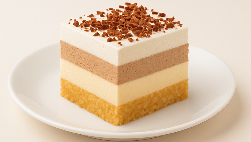 Pesak torta na tacni.