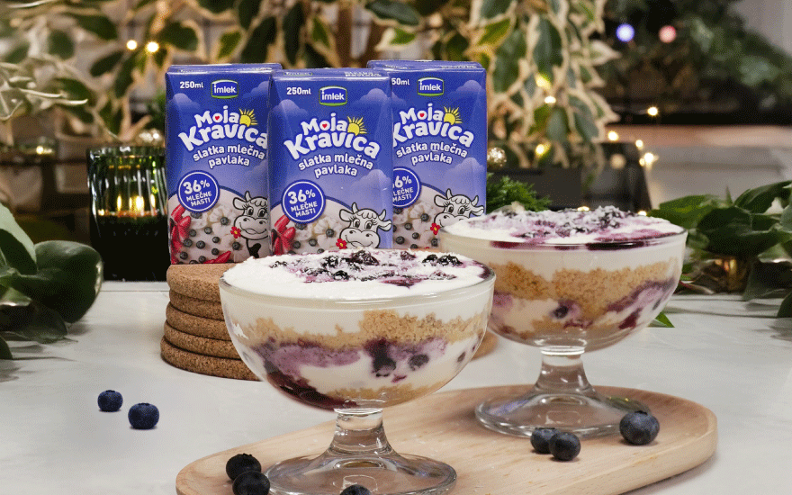 Snežni cheesecake sa Moja kravica slatkom pavlakom.